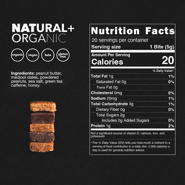 Nutrition Facts panel and ingredient list